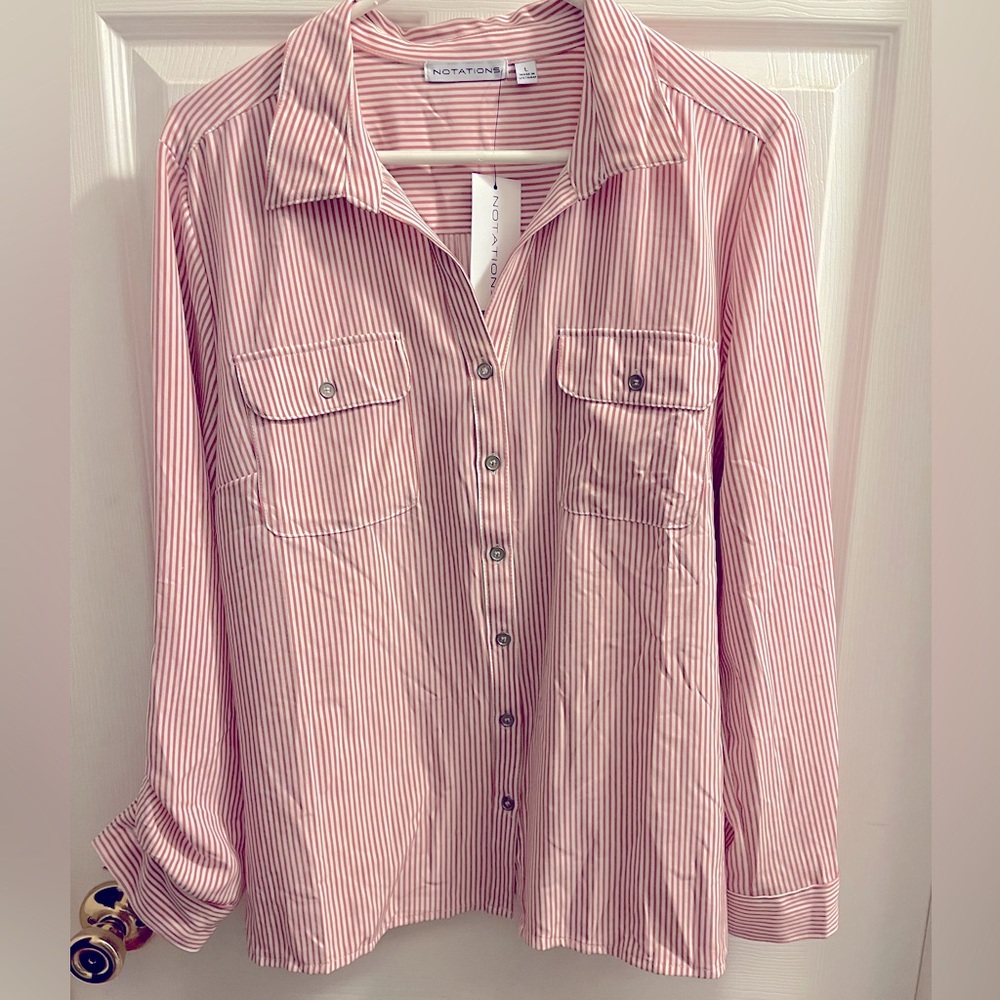 NWT | Notations Button Up | Size L